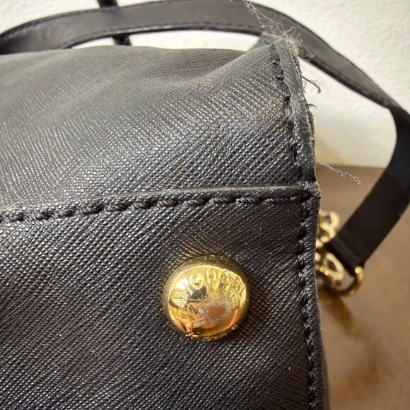 Michael Kors Hamilton Tote Bag – Black Leather – Women’s Handbag - Picture 9 of 16